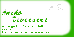 aniko devecseri business card